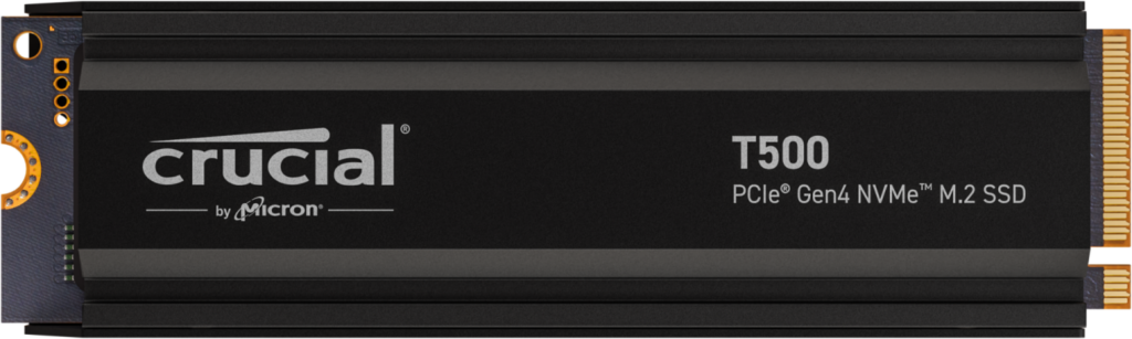 Crucial SSD 2TB T500 NVME M.2 PCIe Gen4 with heatsink