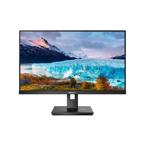 מסך מחשב Philips 243S1 בגודל 23.8'' Full HD פאנל IPS עם תחנת עגינה USB-C ו-RJ-45 ורגל מתכווננת לגובה
