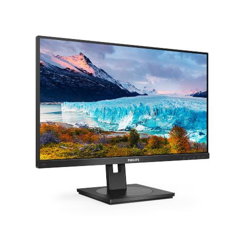 מסך מחשב Philips 243S1 בגודל 23.8'' Full HD פאנל IPS עם תחנת עגינה USB-C ו-RJ-45 ורגל מתכווננת לגובה