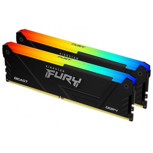 זיכרון Kingston FURY Beast RGB 64GB (2x32GB) DDR4 3600MHz CL18