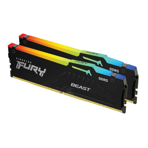 זיכרון Kingston FURY Beast RGB 32GB (2x16GB) DDR5 5600MHz CL36 EXPO