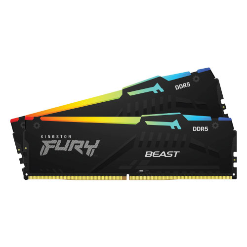 זיכרון Kingston FURY Beast White RGB 32GB (2x16GB) DDR5 5600MHz CL36 EXPO