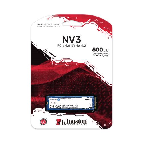 Kingston NV3 500GB SSD PCIe 4.0 NVMe M.2 2280 – תמונה 3