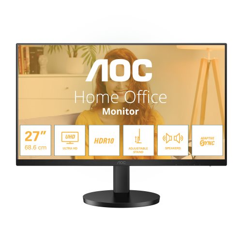 מסך מחשב AOC U27B3AF בגודל 27'' 4K UHD IPS עם HDR