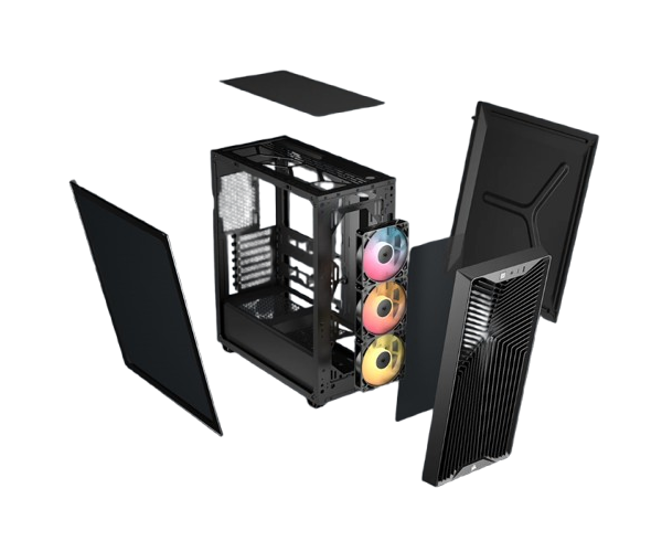 מארז מחשב Corsair 3200D RS ARGB – Mid Tower – ATX – 3 מאווררי ARGB 120mm – שחור