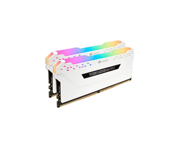 זיכרון לנייח Corsair Vengeance RGB PRO 32GB (2x16GB) – DDR4 – 3200MHz – CL16 – לבן – תמונה 2