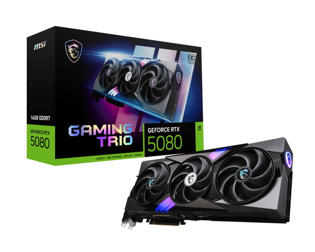 כרטיס מסך MSI RTX 5080 16G GAMING TRIO OC