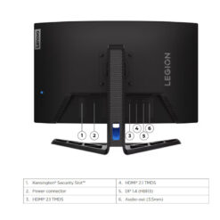 Alternative view of מסך גיימינג Lenovo Legion 27 אינץ' QHD 180Hz VA שחור באחריות יבואן רשמי