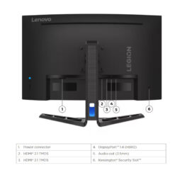 מסך גיימינג Lenovo Legion 31.5 אינץ' QHD 180Hz VA שחור באחריות יבואן רשמי