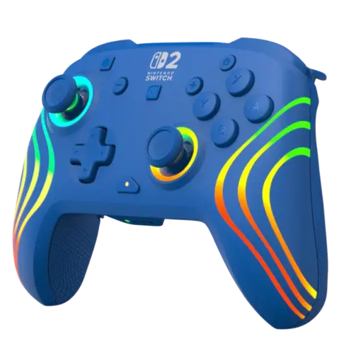 בקר גיימינג אלחוטי ל-Nintendo Switch 2 דגם Afterglow Wave Wireless Controller בצבע כחול מבית Turtle Beach