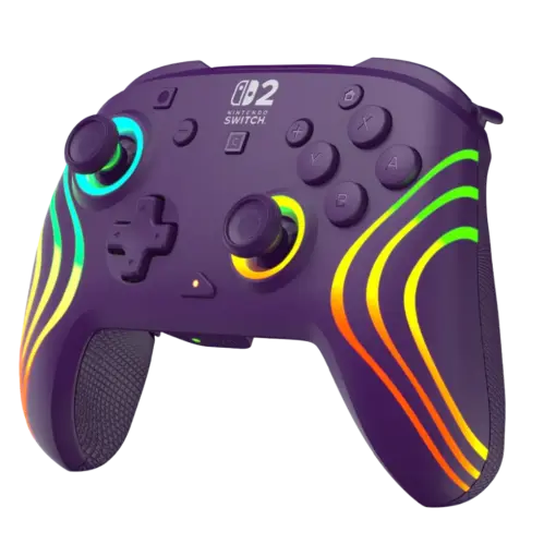 בקר גיימינג אלחוטי ל-Nintendo Switch 2 דגם Afterglow Wave Wireless Controller בצבע סגול מבית Turtle Beach