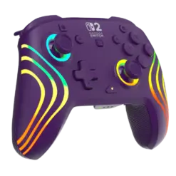 Alternative view of בקר גיימינג אלחוטי ל-Nintendo Switch 2 דגם Afterglow Wave Wireless Controller בצבע סגול מבית Turtle Beach