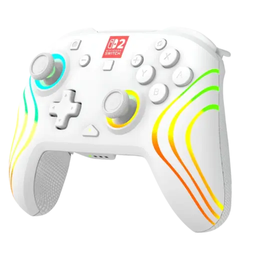 בקר גיימינג אלחוטי ל-Nintendo Switch 2 דגם Afterglow Wave Wireless Controller בצבע לבן מבית Turtle Beach