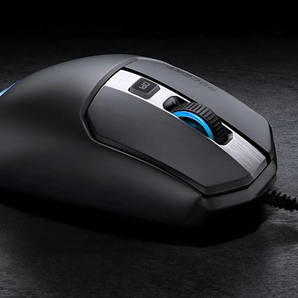 עכבר גיימינג ROCCAT Kone AIMO Remastered – חיישן Owl-Eye 16000 DPI – תאורת RGBA – חיבור קווי – שחור – תמונה 4