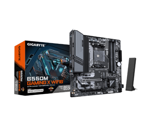 לוח אם Gigabyte B550M GAMING X WIFI6 – שקע AM4 – chipset AMD B550 – זיכרון DDR4 – גודל Micro ATX
