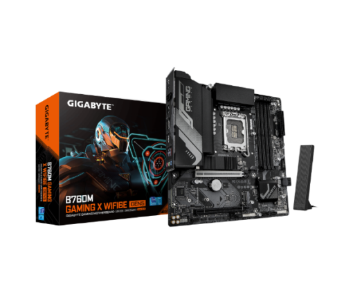 לוח אם Gigabyte B760M G X WF6E GEN5 – שקע LGA 1851 – chipset Intel B760 – גודל Micro ATX – זכרון DDR4 – Wi-Fi 6E