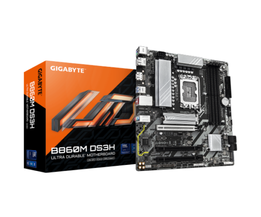 לוח אם GIGABYTE B860M DS3H 2.2 – שקע LGA 1851 – chipset B860 – גודל Micro ATX – זכרון DDR5