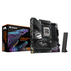 לוח אם Gigabyte X870M A ELITE WF7 – AM5 – ערכת שבבים X870E – ATX – DDR5 – Wi-Fi 7 – PCIe 5.0