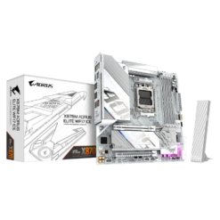 לוח אם Gigabyte X870M A ELITE WF7 ICE – AM5 – ערכת שבבים X870E – ATX – DDR5 – Wi-Fi 7 – PCIe 5.0