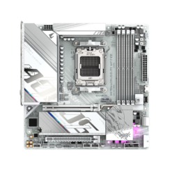 Alternative view of לוח אם Gigabyte X870M A ELITE WF7 ICE – AM5 – ערכת שבבים X870E – ATX – DDR5 – Wi-Fi 7 – PCIe 5.0