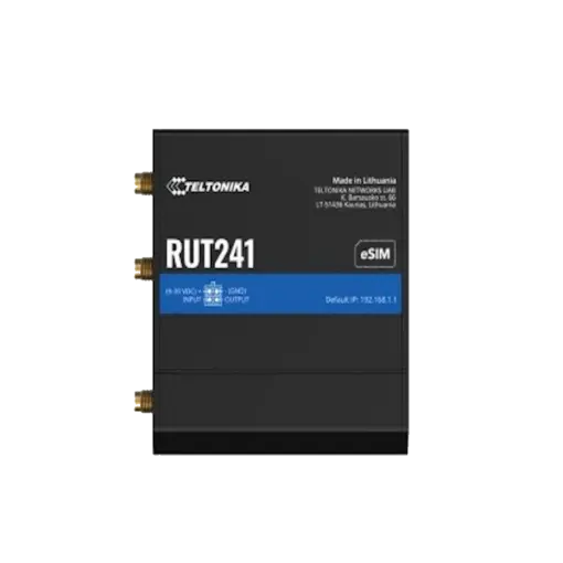 Teltonika RUT241 eSIM – ראוטר תעשייתי LTE Cat 4 עם תמיכה ב־eSIM ו-WAN Failover