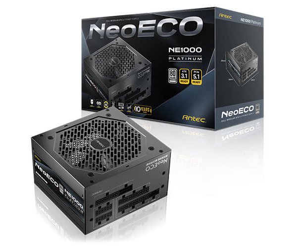ספק כוח ANTEC NE1000P 1000W – תקן 80Plus Platinum – מודולרי מלא – ATX 3.1 – חיבור 12VHPWR – תמונה 5