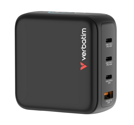 VERBATIM MINI GAN CHARGER 140W WITH DISPLAY