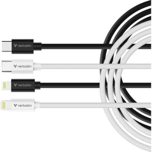 VERBATIM SYNC&CHARGE USB C TO LIGHTNING 1M – מארז זוגי