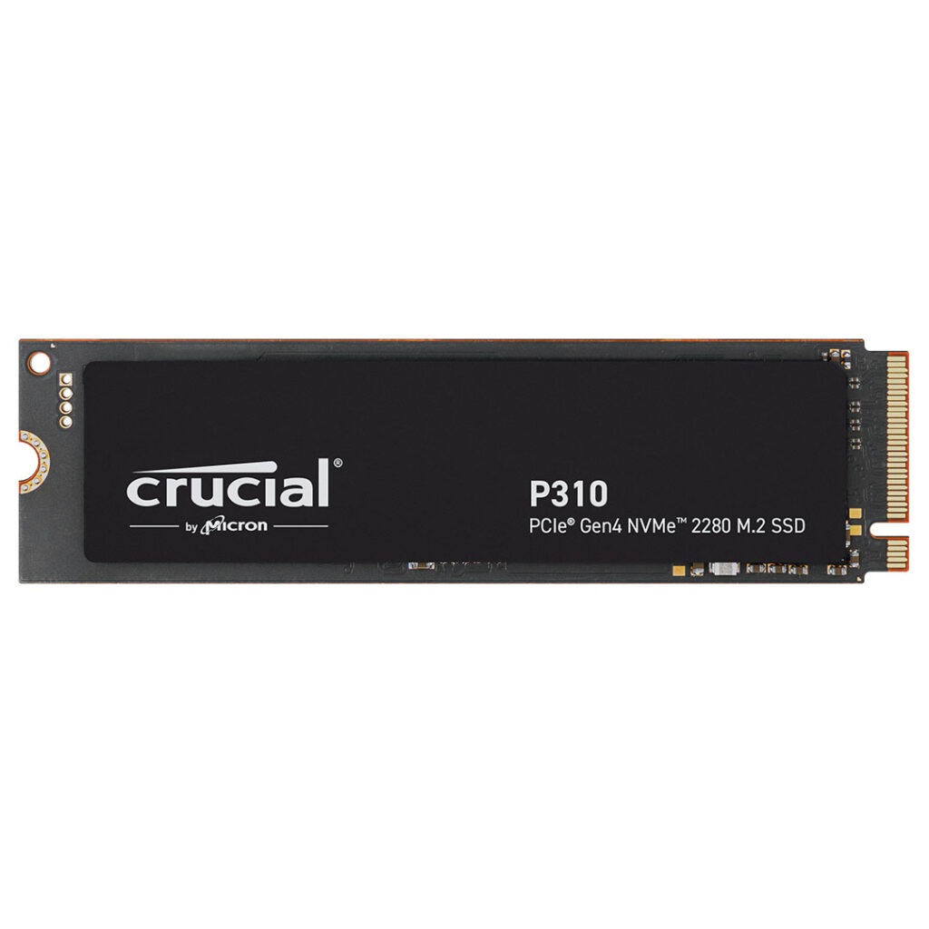 כונן SSD Crucial P310 1TB – ממשק PCIe Gen4 NVMe – תצורה M.2 2280 – מהירות קריאה 7100MB/s עם גוף קירור