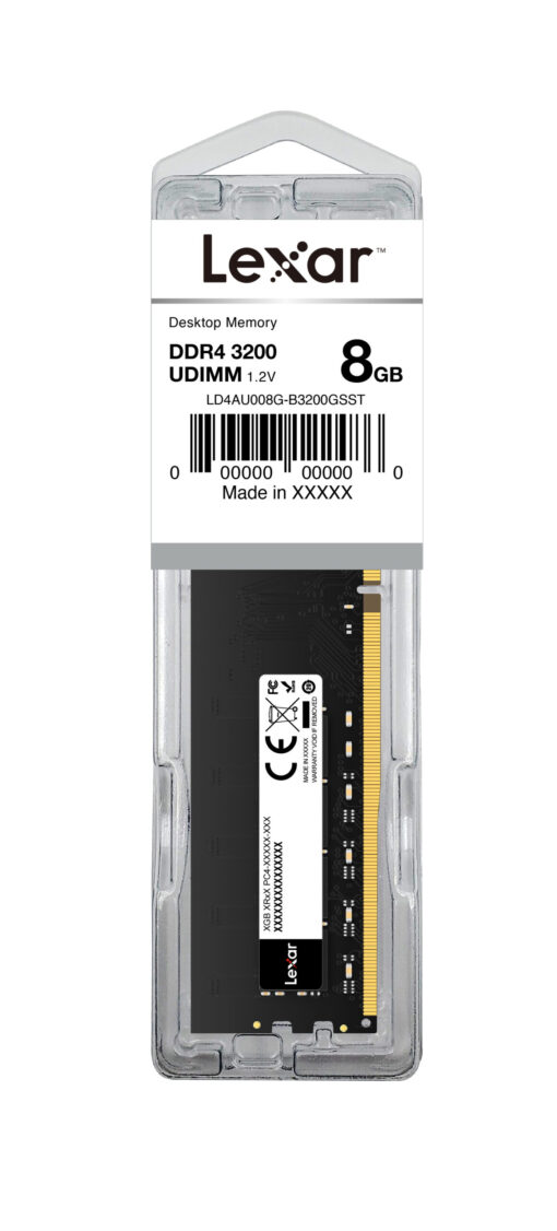 זכרון Lexar DIMM 8GB DDR4 3200MHz 288-pin 1.2V