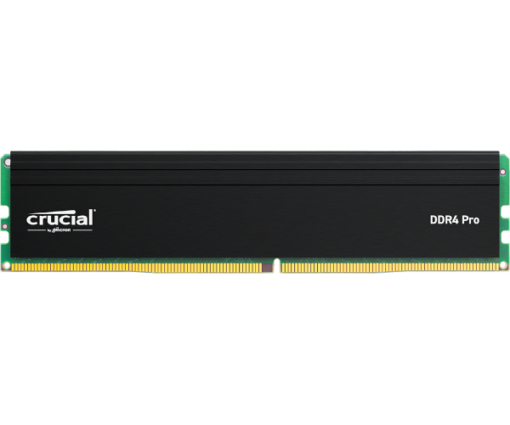 זכרון למחשב נייח Crucial Pro DDR4 32GB – מהירות 3200MHz – CL22 – תאימות Intel XMP 2.0 – צבע שחור