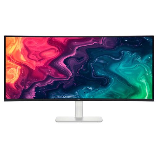 מסך מחשב קעור Dell 34 Plus S3425DW 34" – רזולוציה UWQHD 3440x1440 – קצב רענון 120Hz – זמן תגובה 5ms – USB-C