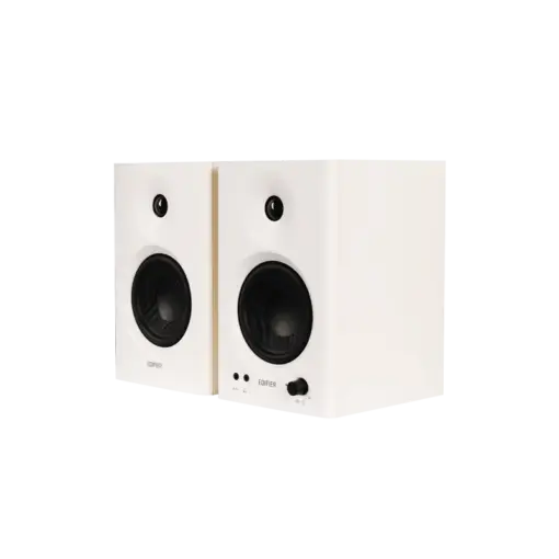רמקולי סטודיו מוגברים Edifier MR4 – הספק 21W + 21W – טווח תדרים 60Hz–20kHz – צבע לבן