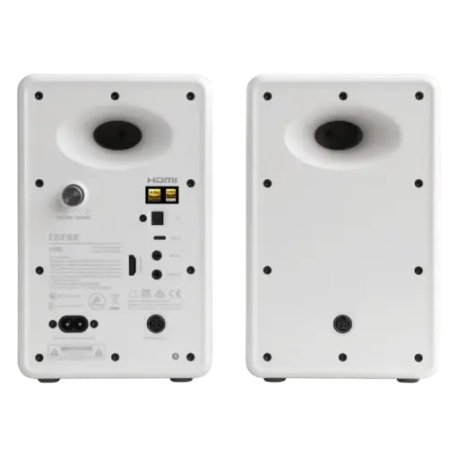 רמקולים אקטיביים Edifier M90 – הספק 100W RMS – טווח 50Hz-40kHz – HDMI eARC – Bluetooth – לבן