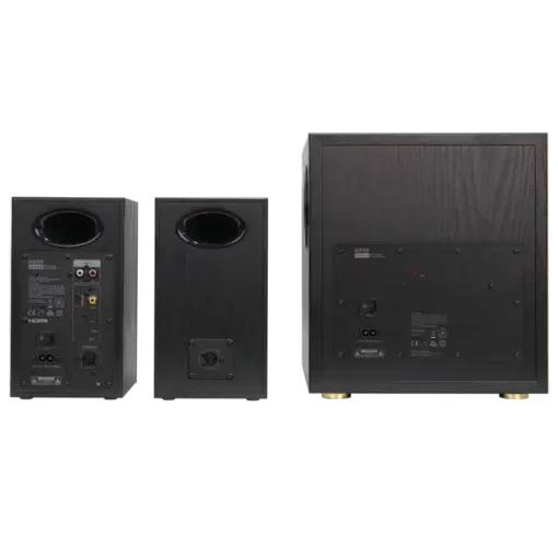 מערכת רמקולים Edifier S355DB 2.1 – רמקולי מדף + סאב-וופר – הספק 150W RMS – Bluetooth – שחור