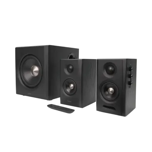 מערכת רמקולים Edifier S355DB 2.1 – רמקולי מדף + סאב-וופר – הספק 150W RMS – Bluetooth – שחור