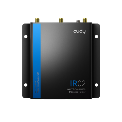 נתב סלולרי תעשייתי Cudy IR02 4G LTE Cat 4 – מהירות הורדה עד 150Mbps – 2 חריצי SIM – גוף מתכת IP30 – 2 יציאות Ethernet