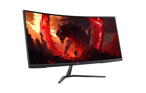 מסך גיימינג קעור Acer Nitro ED320QR S3 – 31.5 אינץ' – Full HD 1920x1080 – VA – 180Hz – זמן תגובה 1ms