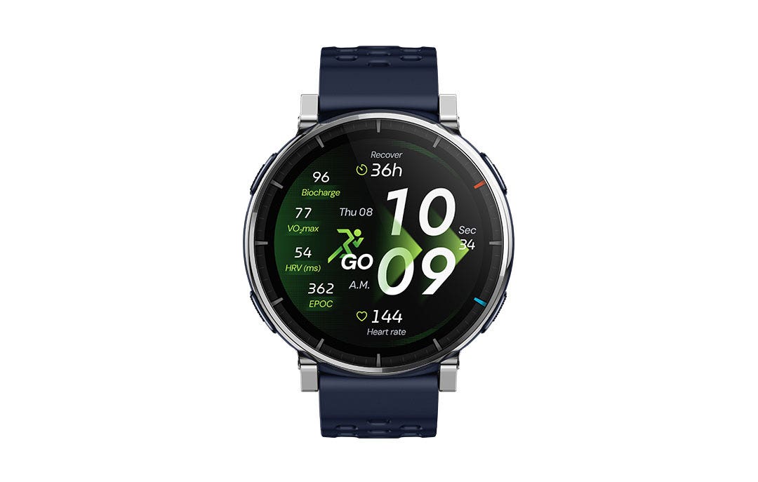 שעון חכם Amazfit Active 3 Premium – מסך AMOLED ספיר 1.32" – GPS – עמידות 5ATM – סוללה עד 12 ימים – כחול