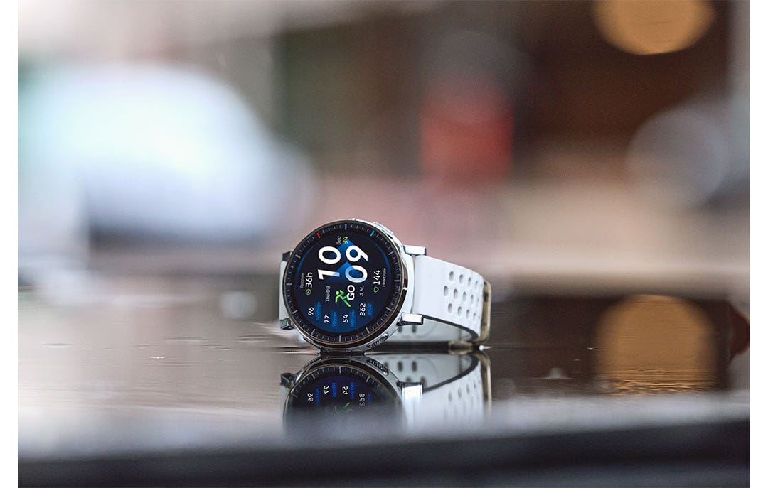 שעון חכם Amazfit Active 3 Premium – מסך AMOLED ספיר 1.32" – GPS – עמידות 5ATM – סוללה עד 12 ימים – צבע לבן – תמונה 6