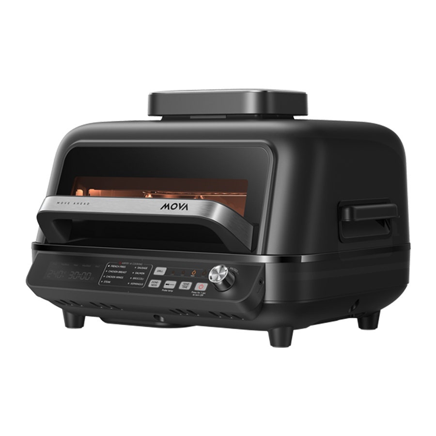 מכשיר בישול חכם Mova Grill IG20 – גריל, פלנצ'ה, תנור אפייה ואיירפריי – 8 תוכניות בישול – קיבולת 6.5 ליטר + ערכת אביזרים – תמונה 2