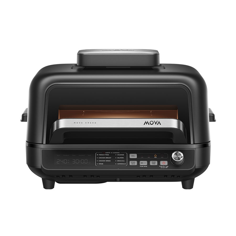 מכשיר בישול חכם Mova Grill IG20 – גריל, פלנצ'ה, תנור אפייה ואיירפריי – 8 תוכניות בישול – קיבולת 6.5 ליטר + ערכת אביזרים – תמונה 4