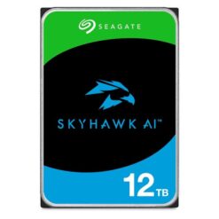 כונן קשיח Seagate SkyHawk AI 12TB – 3.5 אינץ' – 7200RPM – מטמון 512MB – הקלטה רציפה 24/7 – דגם ST12000VE003