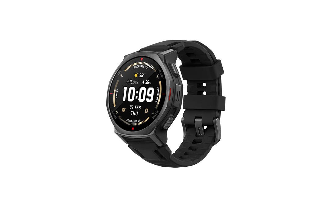 שעון חכם Amazfit T-Rex 3 Pro 44mm – מסך AMOLED ספיר 1.32" – GPS דו-תדרי – עמידות 10ATM – סוללה עד 17 ימים – צבע שחור טקטי – תמונה 2