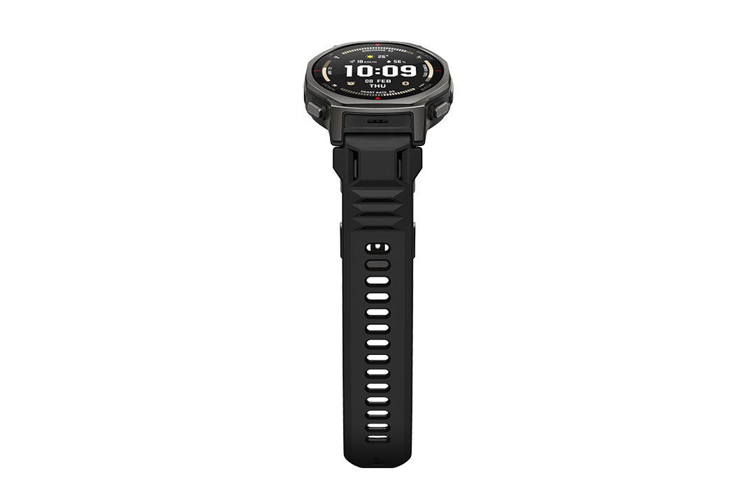 שעון חכם Amazfit T-Rex 3 Pro 44mm – מסך AMOLED ספיר 1.32" – GPS דו-תדרי – עמידות 10ATM – סוללה עד 17 ימים – צבע שחור טקטי – תמונה 3