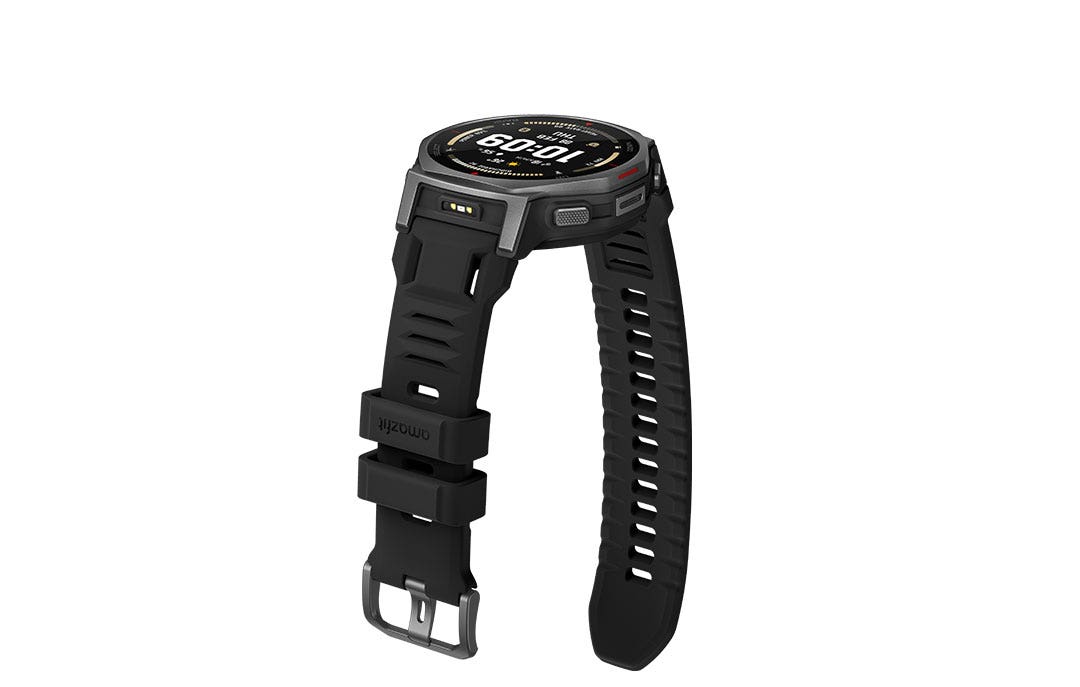שעון חכם Amazfit T-Rex 3 Pro 44mm – מסך AMOLED ספיר 1.32" – GPS דו-תדרי – עמידות 10ATM – סוללה עד 17 ימים – צבע שחור טקטי – תמונה 4