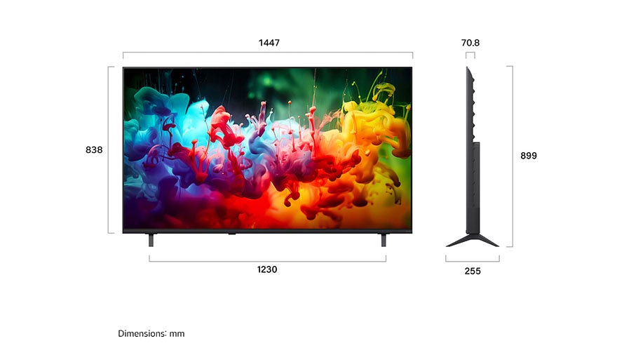 טלוויזיה חכמה LG QNED MiniLED AI 65'' – 4K UHD – ThinQ AI – webOS – דגם 65QNED70B6T – תמונה 3