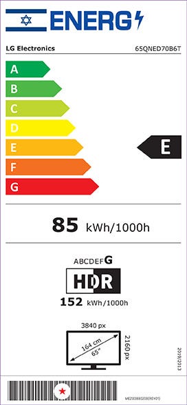 טלוויזיה חכמה LG QNED MiniLED AI 65'' – 4K UHD – ThinQ AI – webOS – דגם 65QNED70B6T – תמונה 4