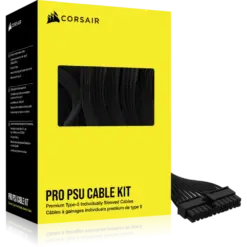ערכת כבלים פרימיום PSU Type‑5 Pro Kit בצבע שחור מבית CORSAIR
