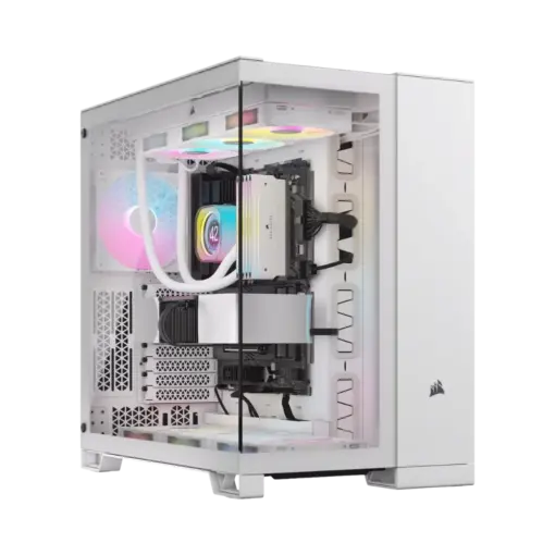 מארז מחשב דגם iCUE LINK 6500X RGB Dual Chamber בצבע לבן מבית Corsair